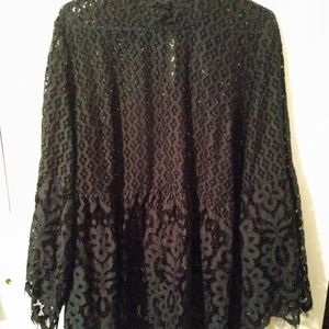 Lace Flutter Sleeve Blouse